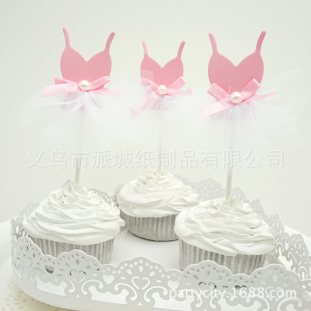 lovely Yarn skirt Inserted card birthday Wedding Cake Wedding dress originality Dessert Exhibition Wedding Wedding