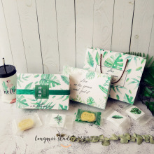 北欧清新龟背叶绿豆糕包装盒雪花酥水果茶花茶包装盒红糖燕窝礼盒