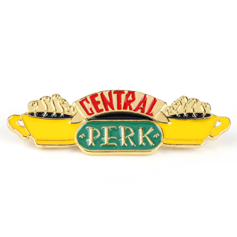 速卖通热销饰品FRIENDS老友记咖啡店门牌胸针别针Central Perk