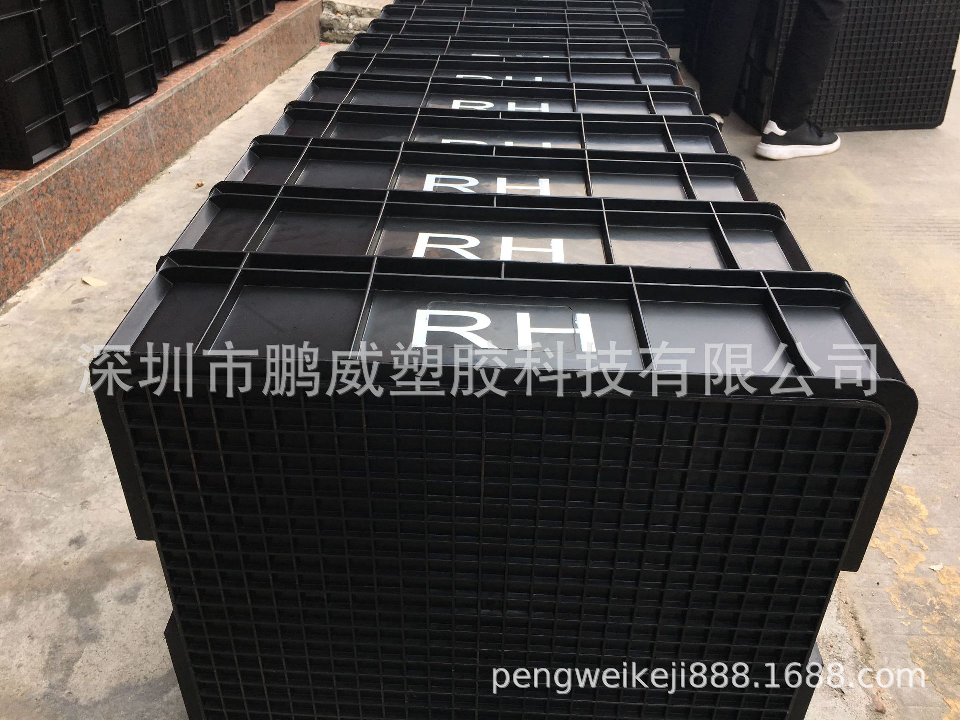 PW标准600*500*155防静电塑胶箱 可定制防静电刀卡塑胶箱 可丝印