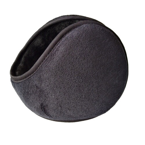 Winter warm earmuffs for men and women, black soft plush back-worn ear warmers, anti-cold and antifreeze earmuffs