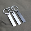 Fashionable accessories stainless steel, black matte keychain suitable for men and women with zipper, European style