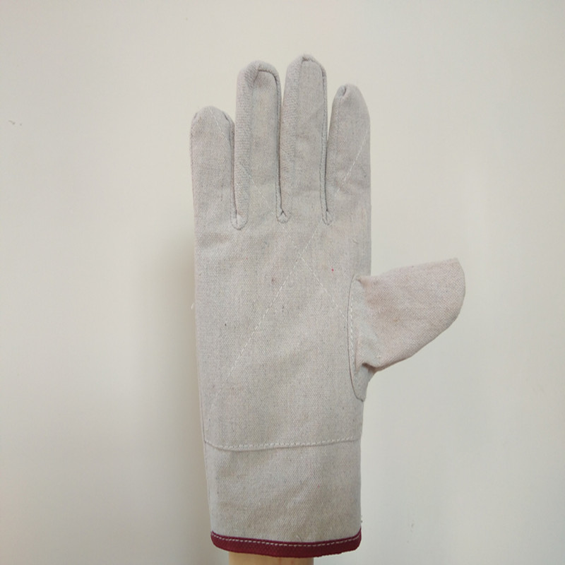 帆布手套厂家供应手掌加托、双层加厚耐磨帆布手套、劳保手套