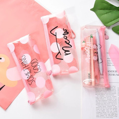 韓國新品少女粉色筆袋 可愛大容量鉛筆袋小清新女生文具袋