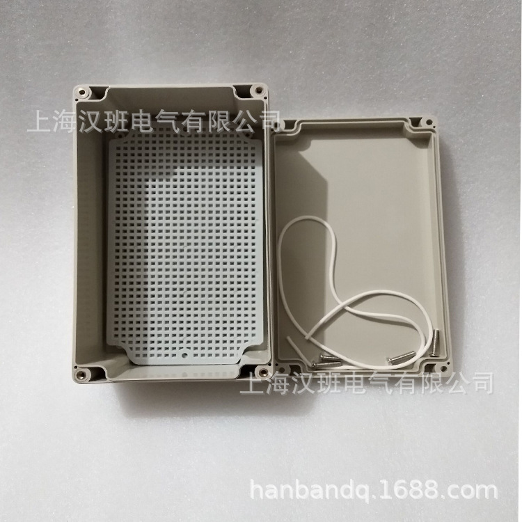 防水电缆接线盒200*120*75mm带网格蜂窝底板电器开关盒保护外壳
