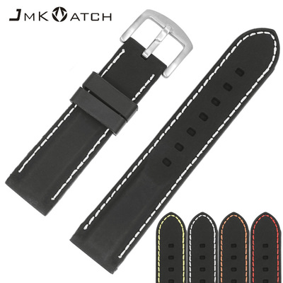 For Samsung GEAR S3 intelligence watch Silicone strap 22mm black Pin buckle Plain plastic cement watch band