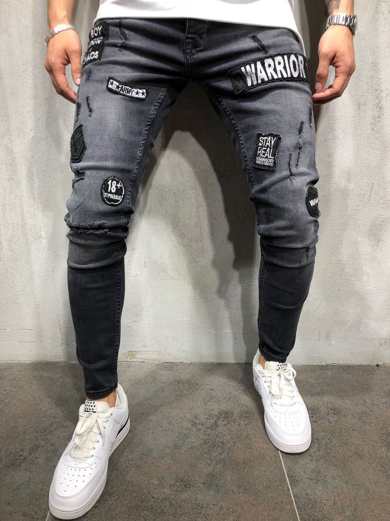 Men's Slim Fit Ripped Jeans