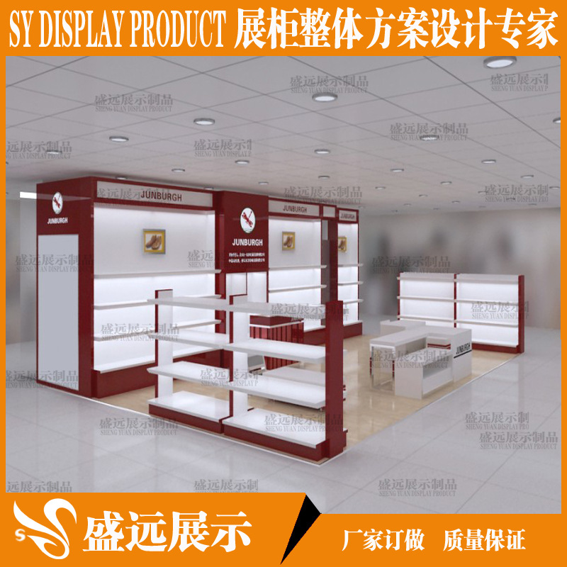 定做木制烤漆女鞋展示柜 精品男女鞋子陈列架 个性化展示柜定制