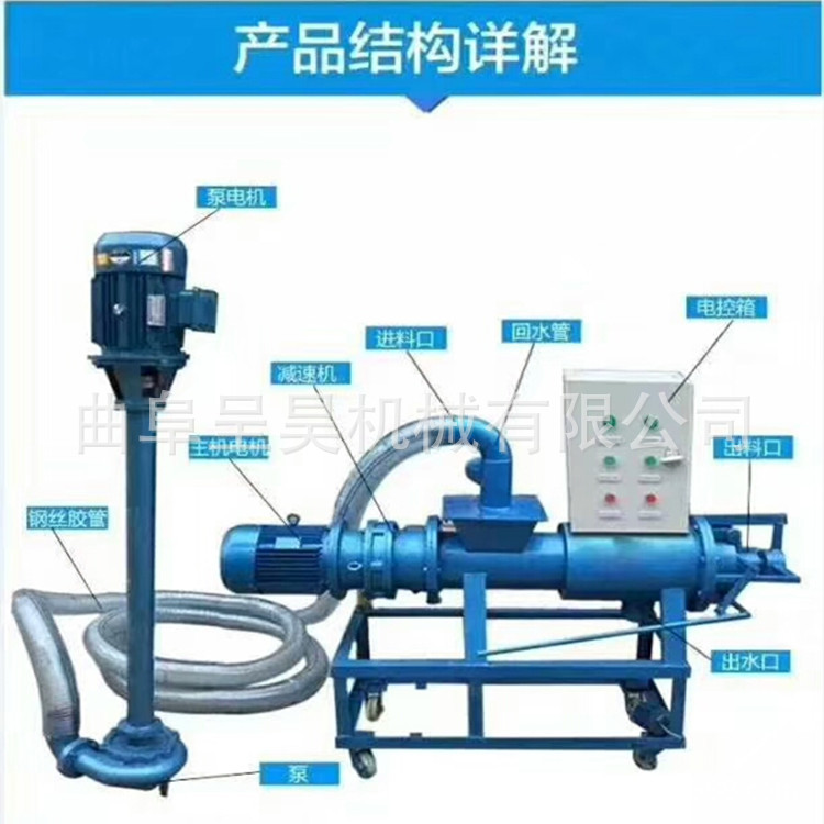 螺旋挤压式分离机 不锈钢筛网 直销南阳鸡粪干湿分离设备