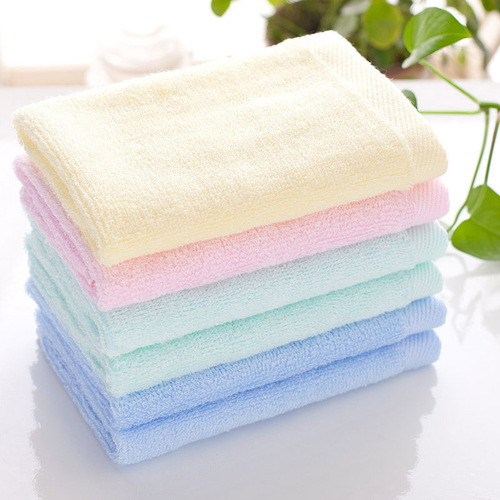 Manufacturer bamboo fiber color broken square towel small towel wholesaler super gift absorbent children's bamboo fiber square towel