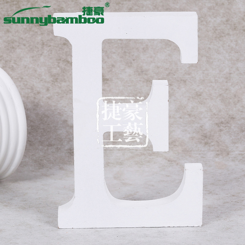 DIY English letter and number decorative self-adhesive accessories for educational toys made of solid wood with white paint, wholesale detail image 6