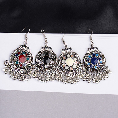Primary sources new pattern goods in stock Bohemia Europe and America Nation circular Multicolor Earrings Earrings