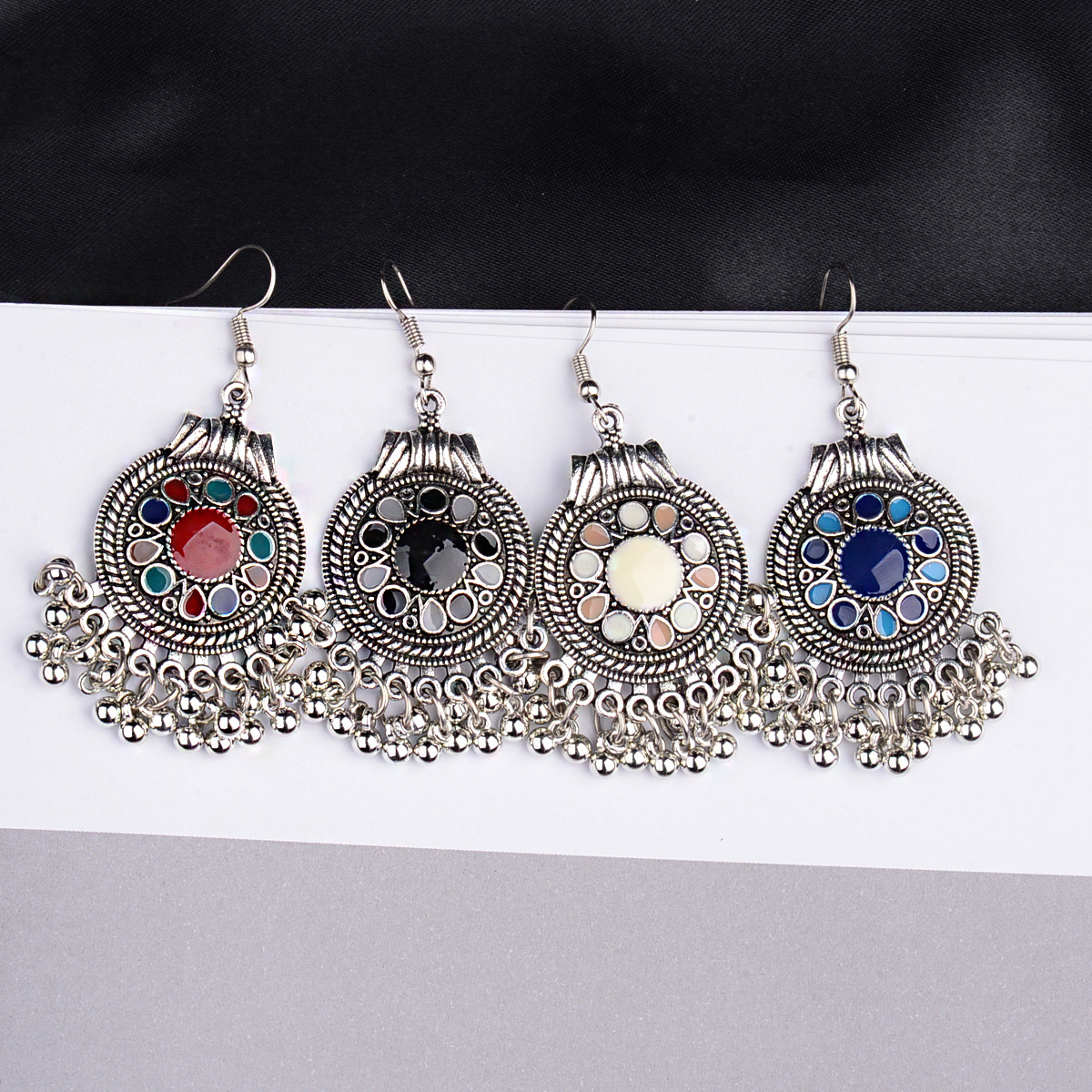 Primary sources new pattern goods in stock Bohemia Europe and America Nation circular Multicolor Earrings Earrings