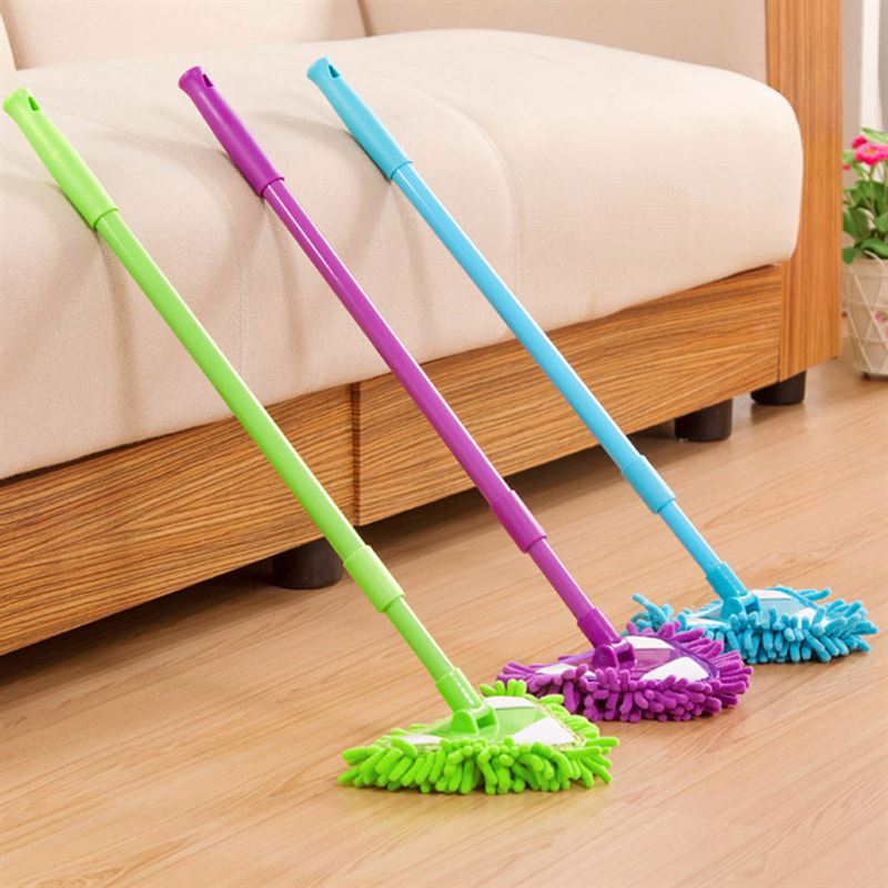 Triangle Small Mop Telescopic Mini Ceiling Cleaning Artifact Wiping Wall Broom Household Cleaning Tile Toilet