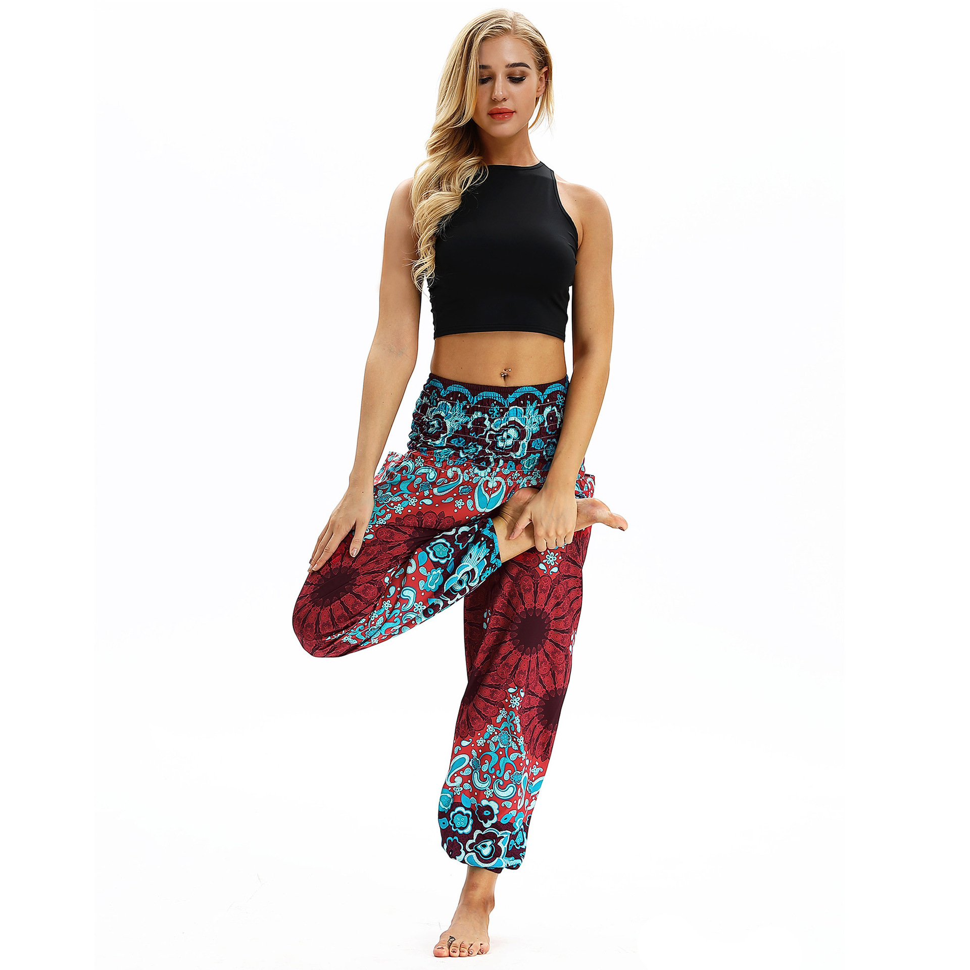 NUEVA impresión deportes yoga pantalones Nihaostyle ropa al por mayor NSMDF67644