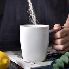 純白簡約廣告陶瓷馬克杯logo家用辦公室紅茶水杯北歐風禮品咖啡杯