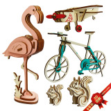 Трехмерная деревянная головоломка, игрушка, самолет, DIY, в 3d формате, подарок на день рождения