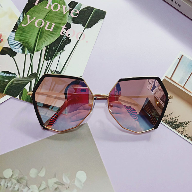 Fashion Geometric UV400 Polygon Half Frame Women's Sunglasses display picture 6