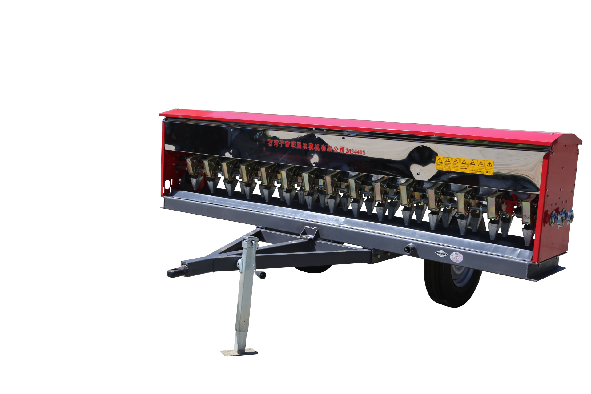 新疆石河子顺昌农产电动双仓施肥机牵引式播肥机颗粒混合肥撒播机