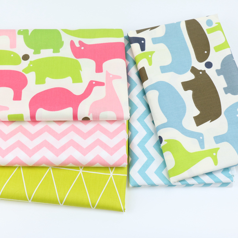 恐龙印花卡通布料 宝宝布纯棉面料 儿童被套床单床围睡袋抱枕布料