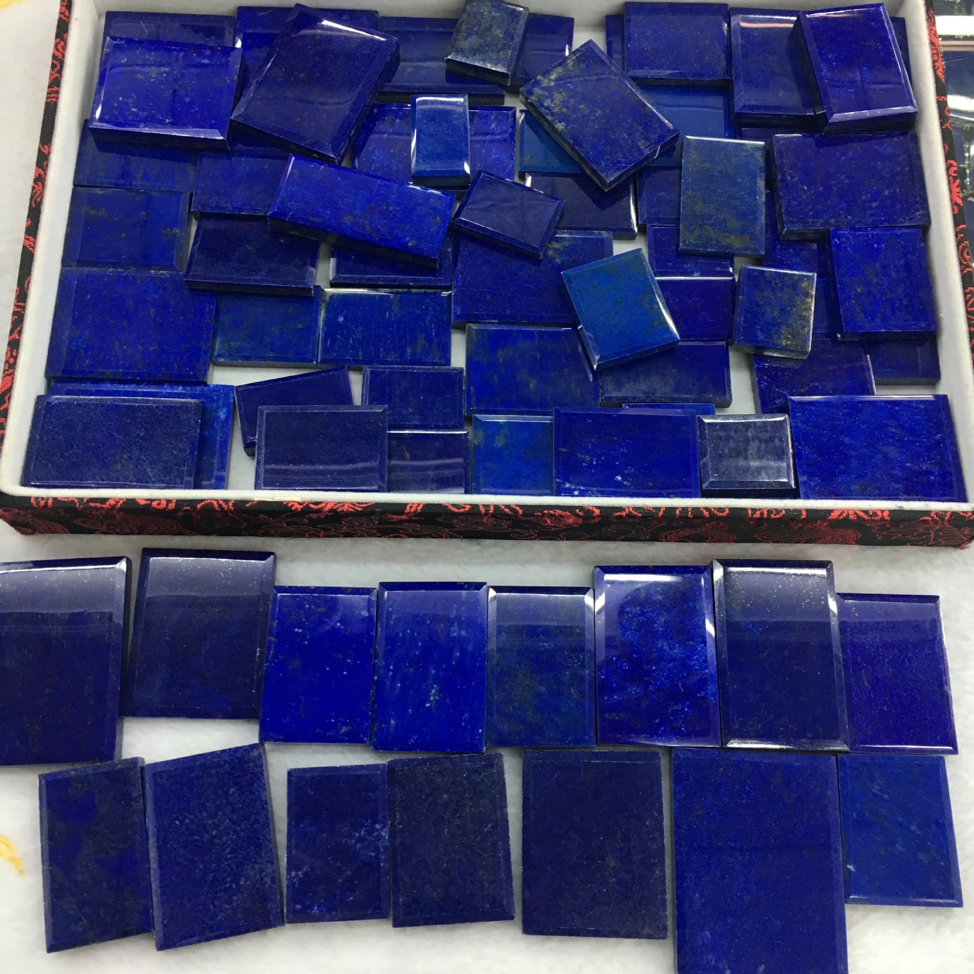 青金石平安无事牌 天然少白少金青金石方形牌子吊坠 可塘厂家批发|ru