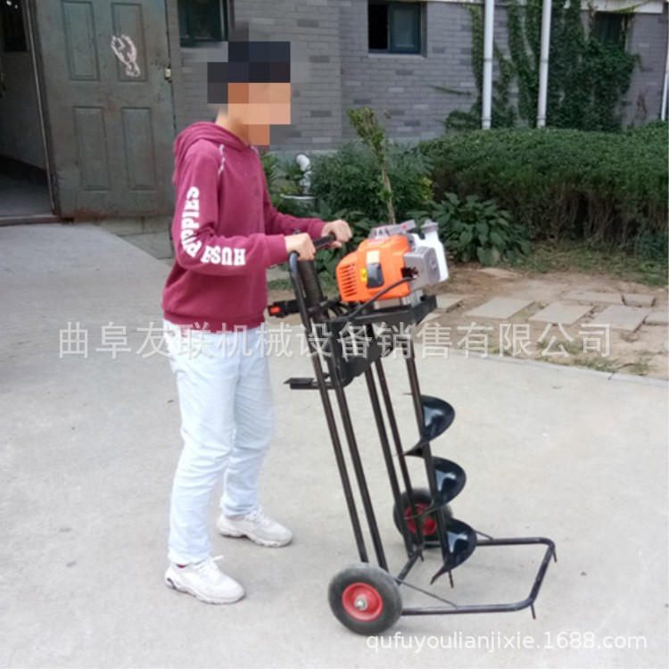 硬土质地块打洞机 便携式手提式挖坑机 栽水泥柱子打孔机 43