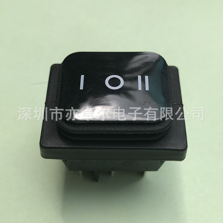 台湾RLEIL力和正品船型开关翘板开关RL2（P）六脚黑色双边复位