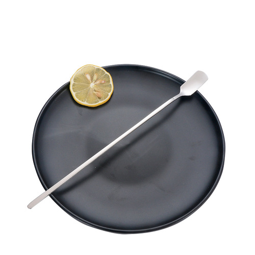 Stainless steel spoon plus long handle spoon small smoothie spoon coffee dessert stirring spoon small soup spoon spoon