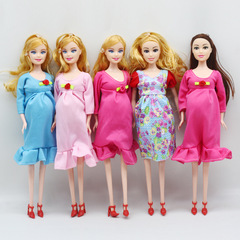 大肚子娃娃 女孩玩具過家家懷孕洋娃娃 嬰兒孕婦娃娃衣服顏色隨機