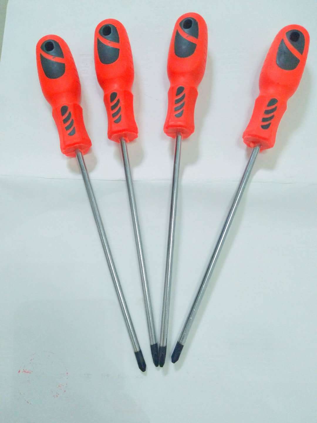 8寸红柄螺丝刀维修工具好帮手二元店批发五金工具带磁起子