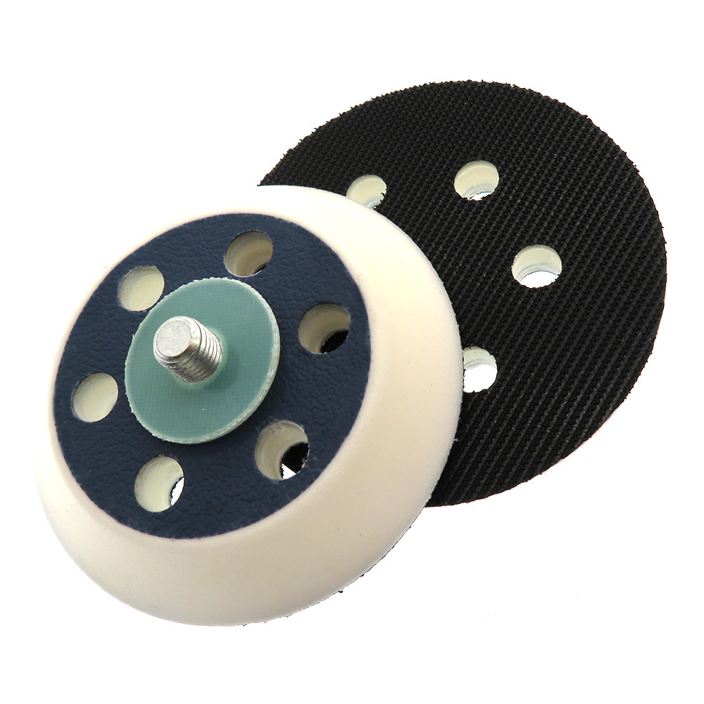 气动打磨盘3寸6孔气动粘钩抛光盘自粘砂纸打磨盘气动打磨机底盘