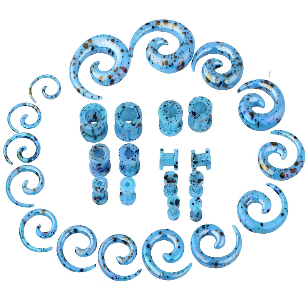 Acrylic Sharp Cone Ear Expanding Set Ear Expander Auricle Puncture Jewelry Nest Cow Cross-Border Amazon detail image 7