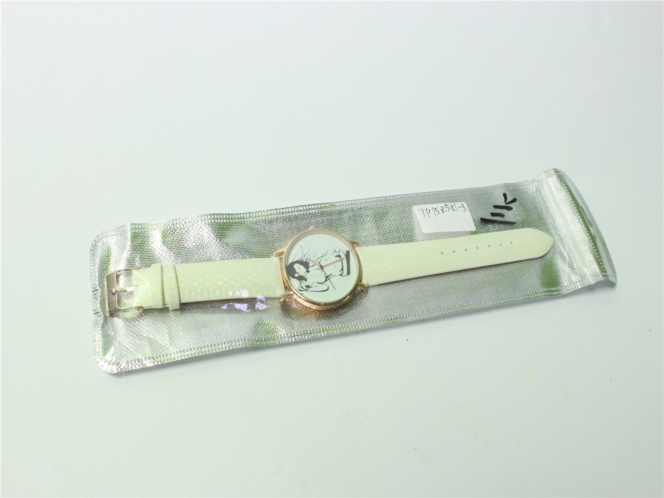 (中性)光变手表万圣节变色龙手表石英手表 颜色->白色变蓝色