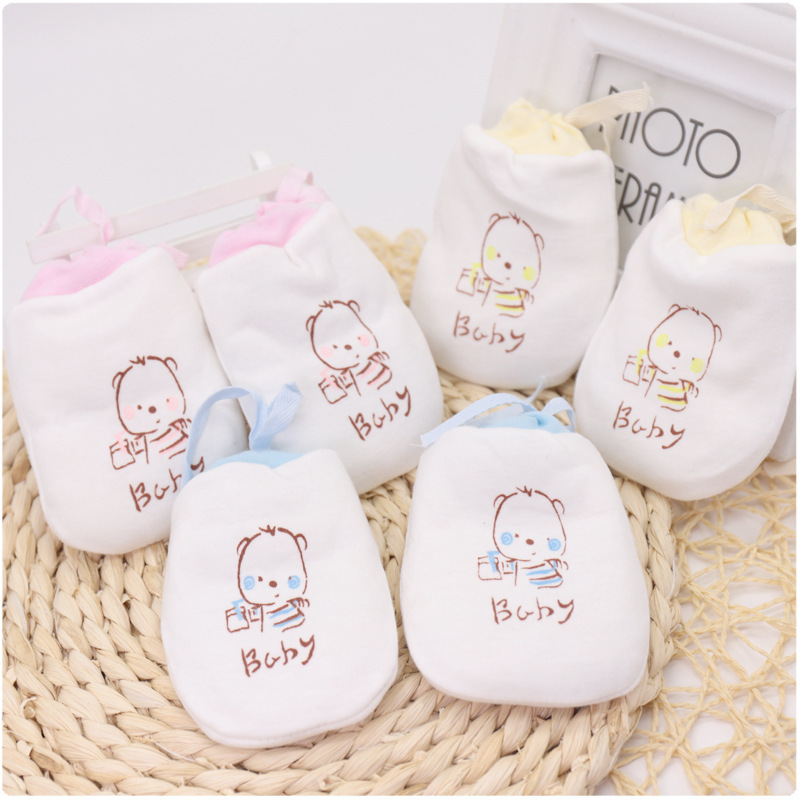 2020带绒手套冬季男女宝宝保暖加绒卡通手套婴幼儿秋冬防抓手套