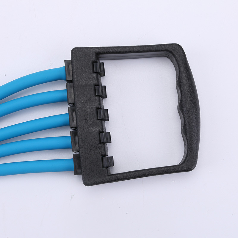 新款橡胶五管拉力器 可拆卸拉力器扩胸器臂力器 健身拉力带定制批