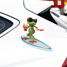 个性搞笑卡通青蛙贴纸 青蛙反光车窗侧门后视镜随意贴