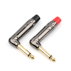 6.35MM大二芯彎頭 6.5單聲道音頻焊接頭 調音台話筒吉他音箱插頭