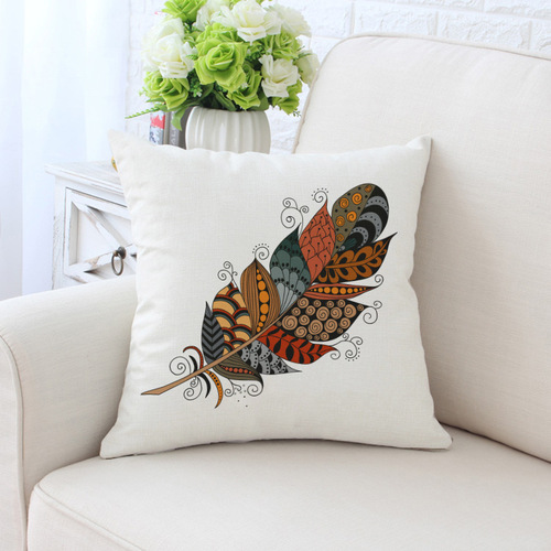 BZ0972018 New Amazon Style Peacock Feather Series Advertising Gift Pillow Customization Factory Direct Sales