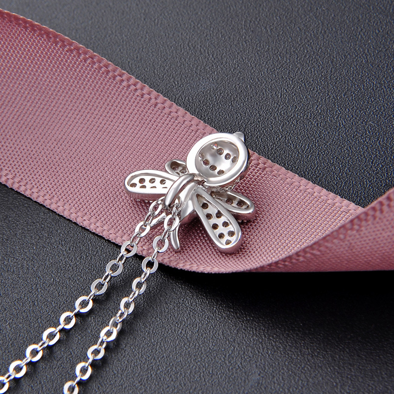 Corea Del Sur Dongdaemun joyería pequeña abeja s925 Collar de plata ins Super caliente Red rojo mismo estilo joyería de la muchacha