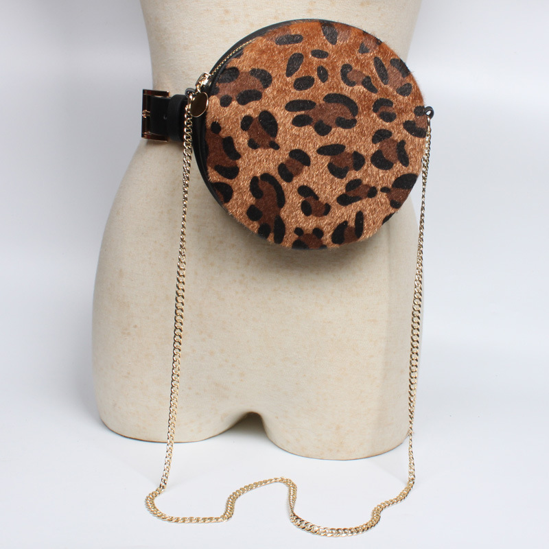 Nihaojewelry Wholesale Fashion With Leopard Print Round Waist Bag Belt display picture 2
