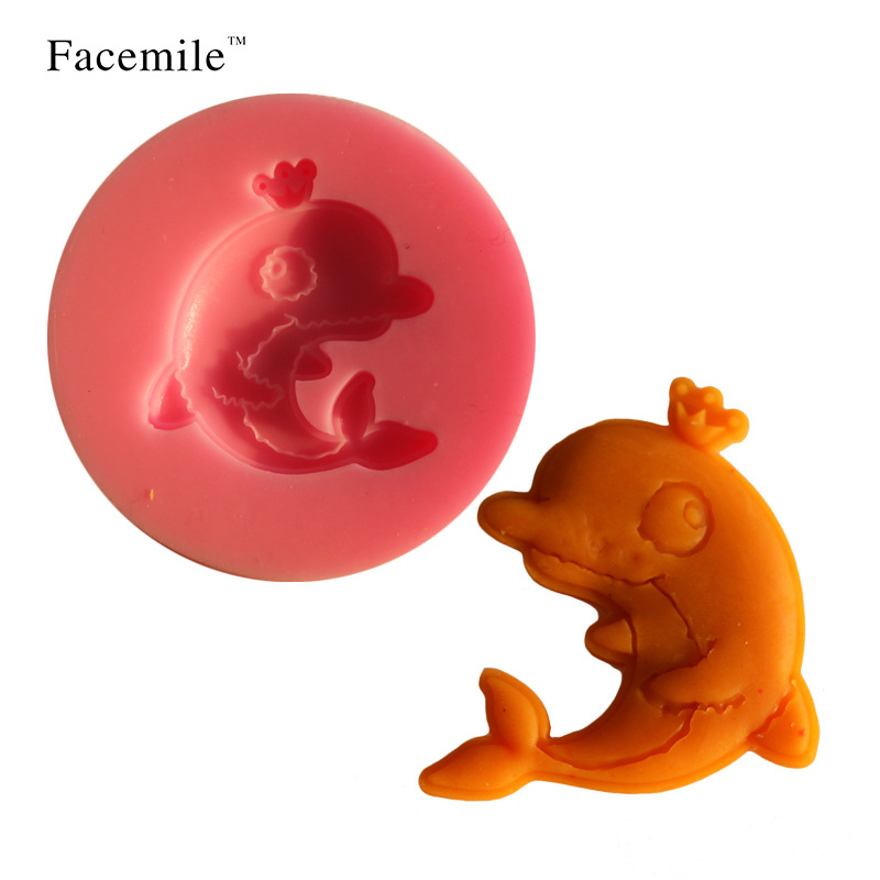 DIY海豚翻糖蛋糕液态硅胶模具 烘焙巧克力蛋糕模具 翻糖工具