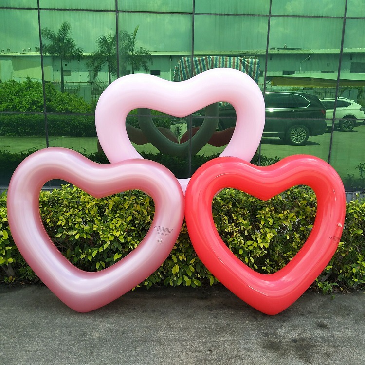 inflatable swimming ring heart shaped for adults PVC