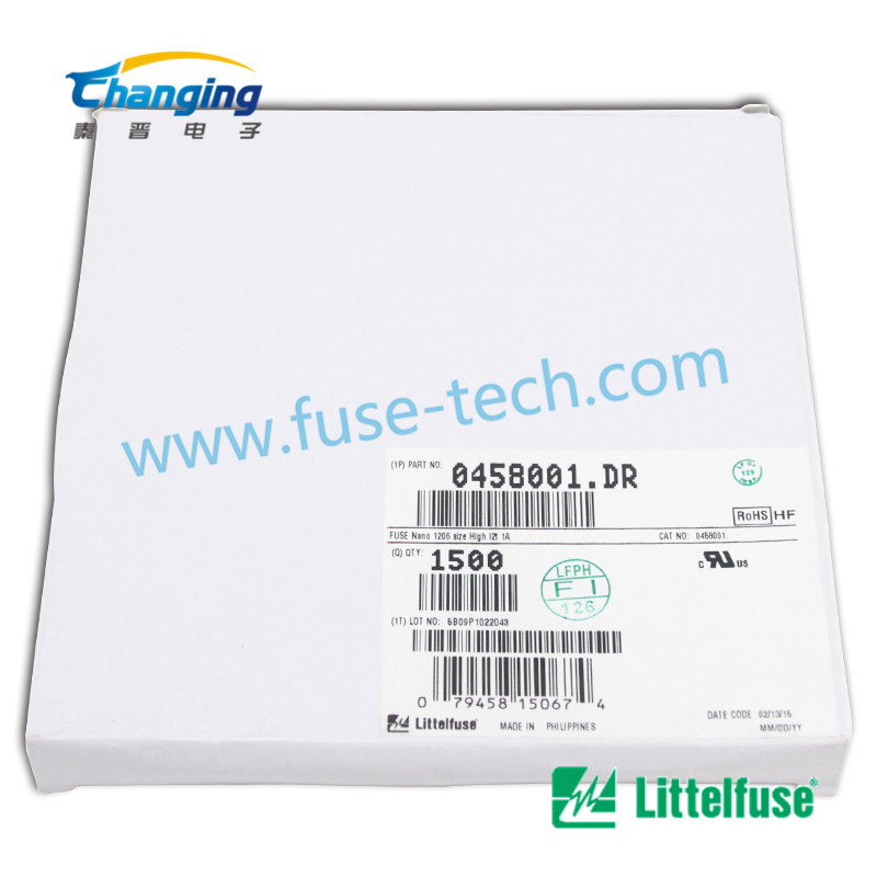 Littelfuse 1206力特贴片保险丝 两边镀金 0458001.DR 1A 75V 