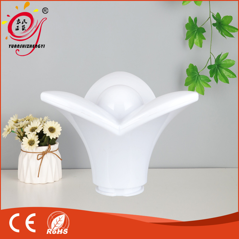 Unbreakable Outdoor Plastic White Bougainvillea Flower Shape Chinese Lampshade Square Park Landscape Courtyard Lamp Accessories