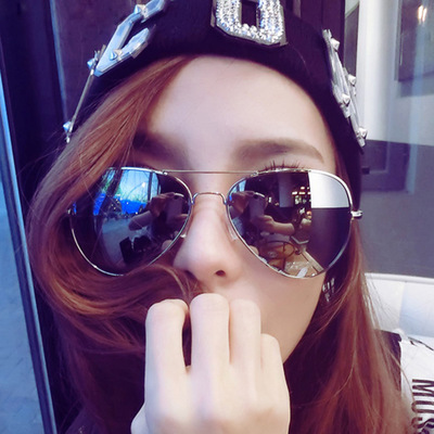 3026彩膜大框蛤蟆镜太阳镜男女士金属墨镜太阳眼镜厂家批发3025