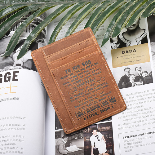  New Genuine Leather RFID Blocking Credit Card Holder Cross-Border Mademoiselle Style Casual Multi-Card Slot Ultra-Thin Card Case