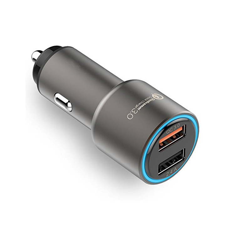 快充 qc3.0車充 快充車載手機充電器 雙 USB 車充 汽車充電器
