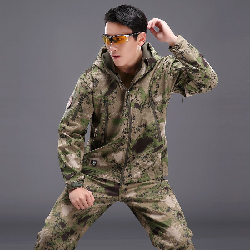 鲨鱼皮上衣绿废墟色6