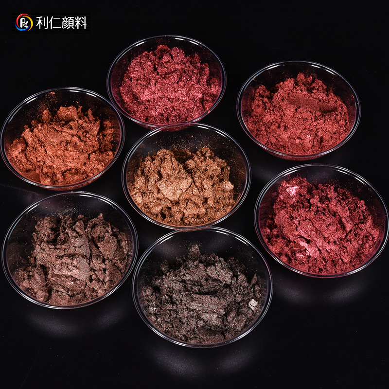 云母铁珠光粉 油漆涂料塑料用金属色珠光粉 酒红色铁色珠光粉颜料