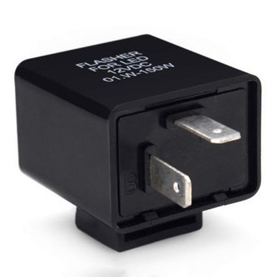 摩托车2脚闪光器 LED灯/普通灯通用 12V 质量稳定 大功率 无声|ru